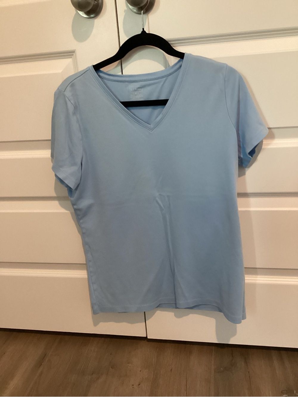 LLBean Light Blue V-Neck Women's Top